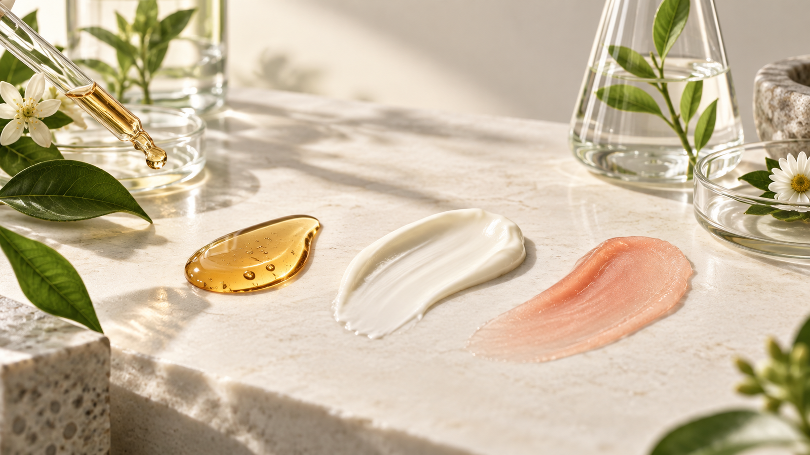 Vitamin C serum textures illustrating irritation versus routine use